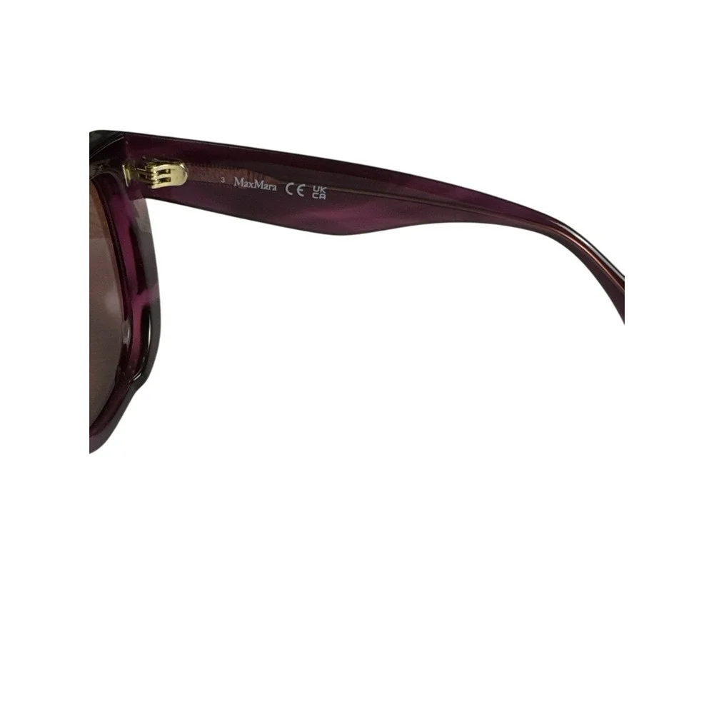 Max Mara Glimpse4 MM0090 Stylish Cat-Eye Sunglasses Violet Striped Pink‎ New